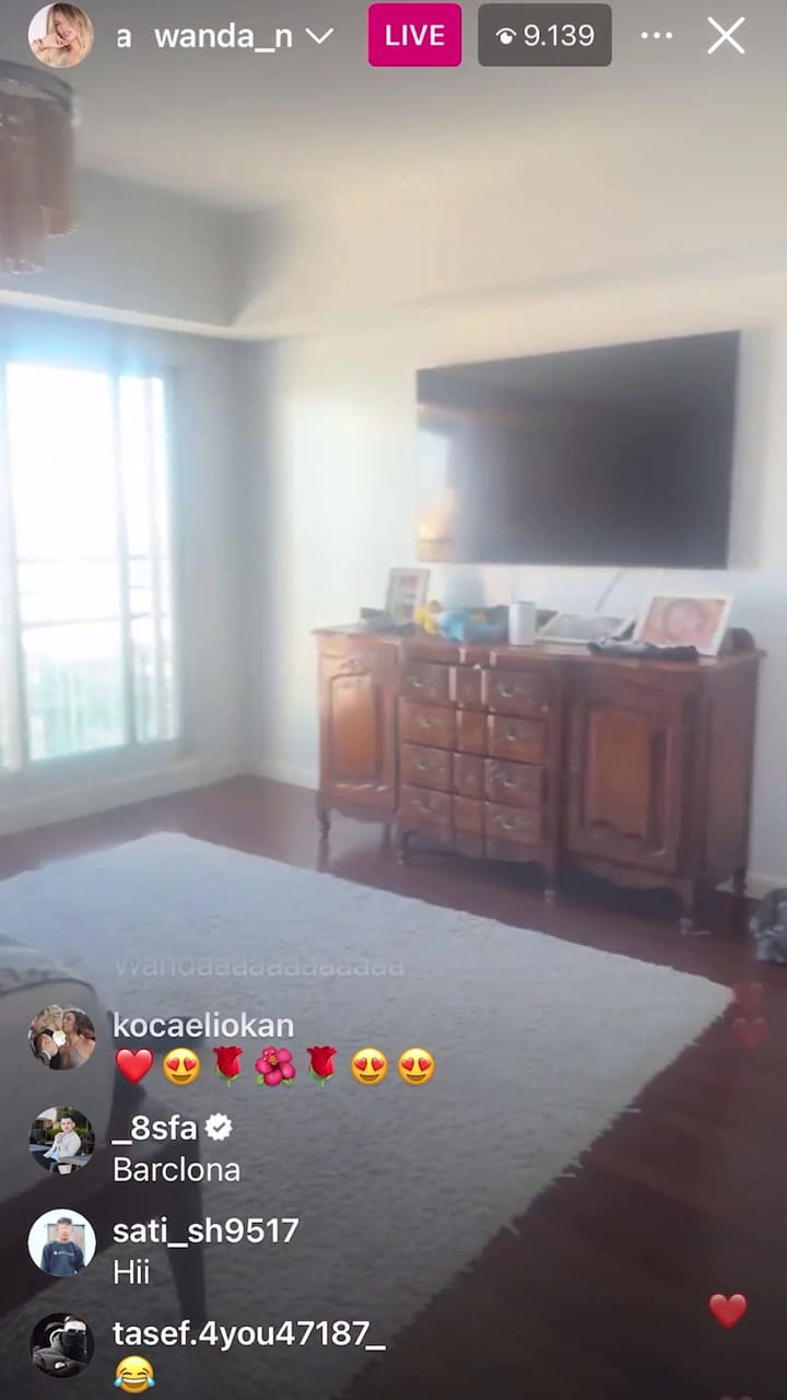 Wanda mostró en Instagram su departamento ubicado en Núñez