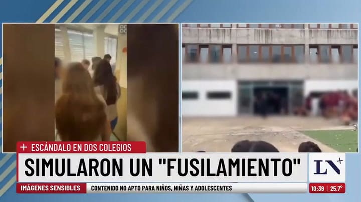 Escándalo en un colegio: simularon un "fusilamiento"; polémico acto de estudiantes