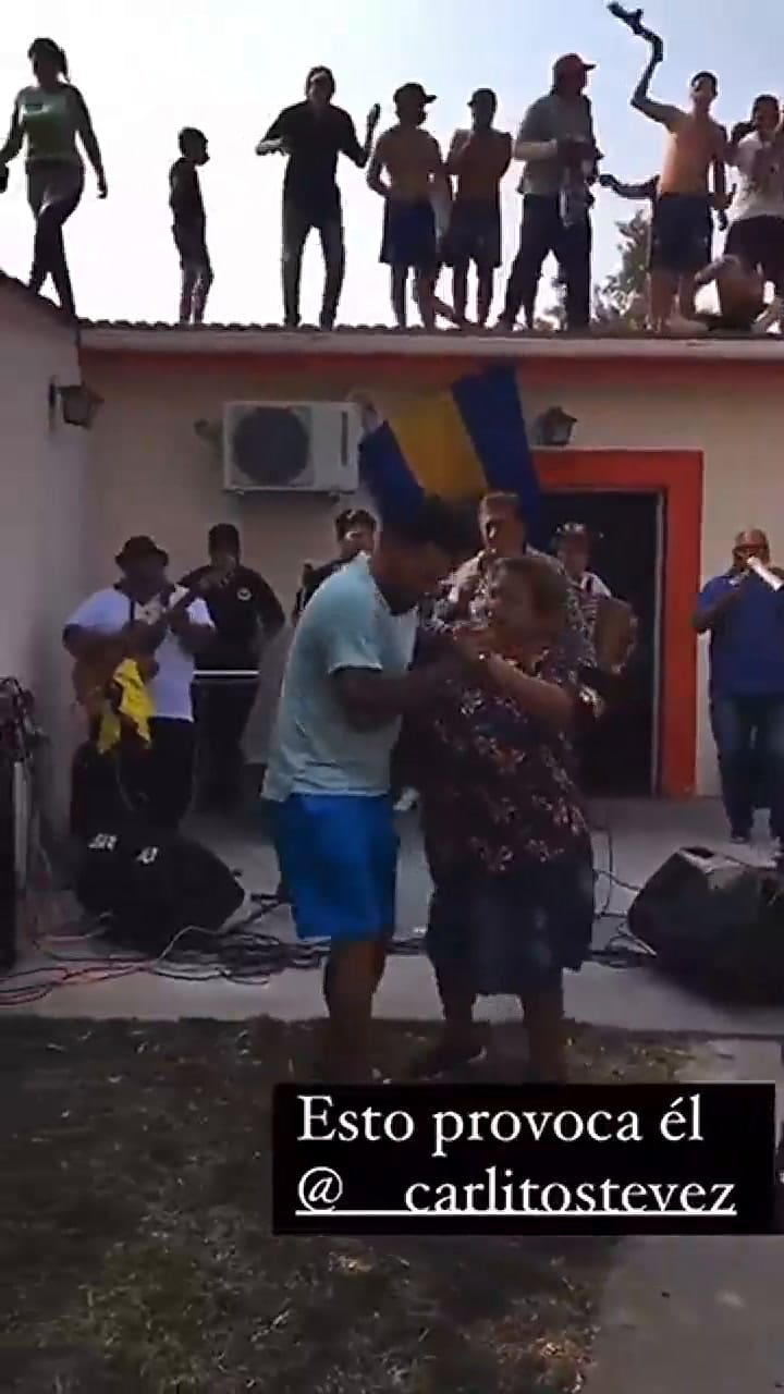 Tevez baila chamamé en Santiago del Estero