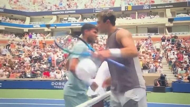 El saludo de Alcaraz y Raducanu con Draper y Pegula