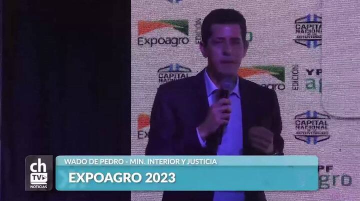 Wado De Pedro, productor agropecuario