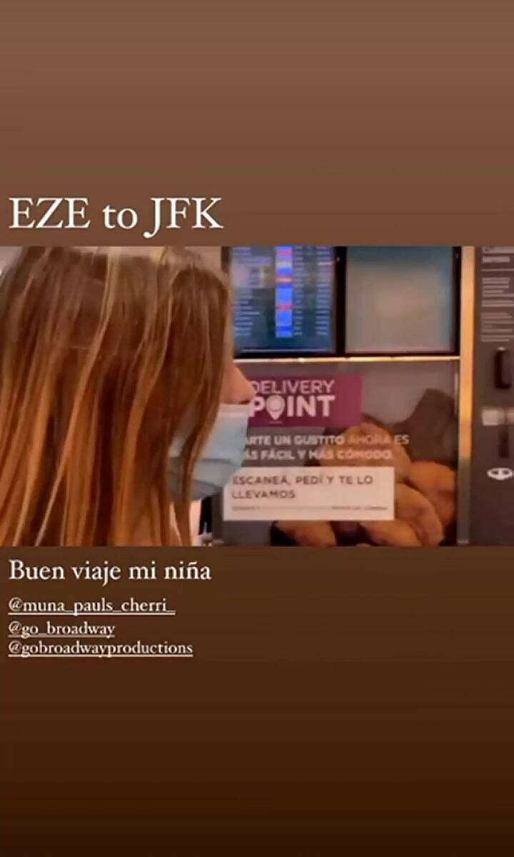 El video de despedida de Agustina Cherri por el viaje de su hija Muna a Nueva York