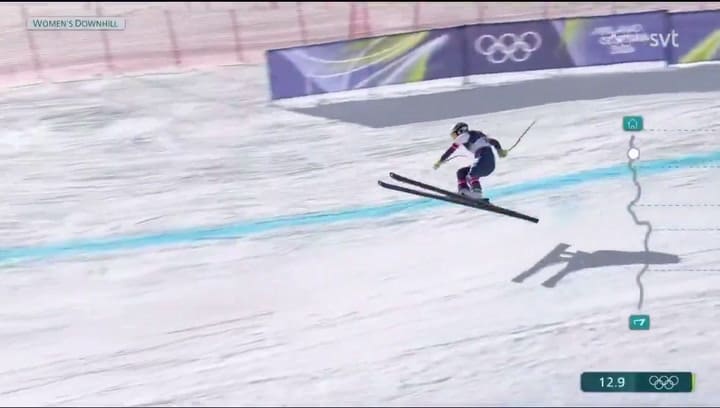 Lindsey Vonn sufrió una fuerte caída en el descenso de los Juegos Olímpicos