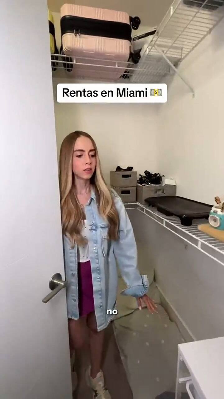 Una tiktoker dramatizó los altos costos de los alquileres en Miami