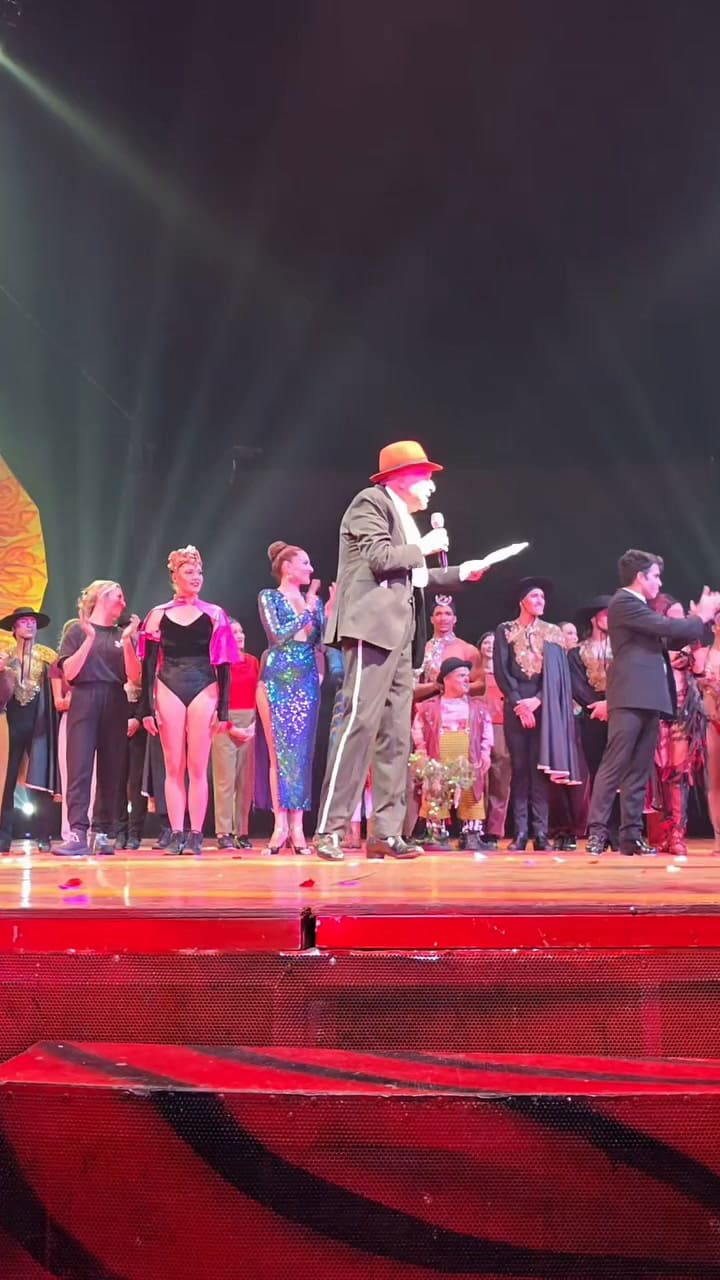 Estefanía Pasquini felicitó a Alberto Cormillot por su debut en el circo