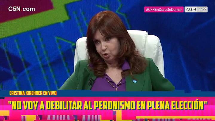Cristina Kirchner: 'No elegí a Alberto porque no nos alcanzaban los votos'