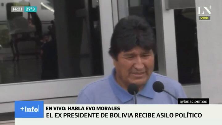 Evo Morales llego a México y dio una conferencia ante todos los medios presentes en el Aeropuerto