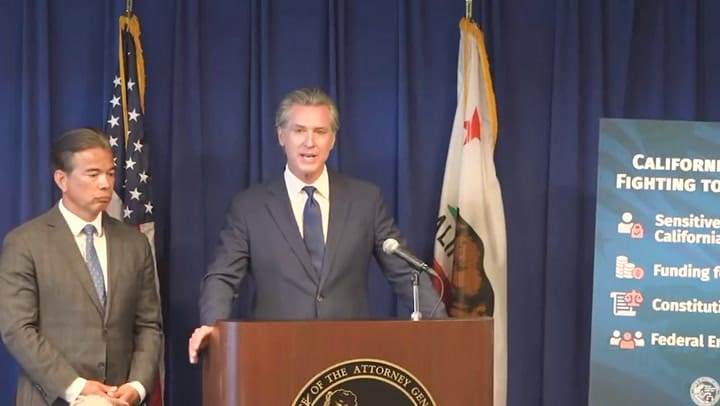 Gavin Newsom sobre lo ahorrado por California en demandas federales