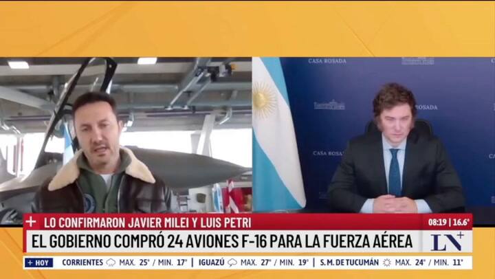 El Gobierno compró 24 aviones F-16 para la Fuerza Aérea Argentina