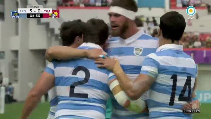 El primer try de los Pumas: Montoya