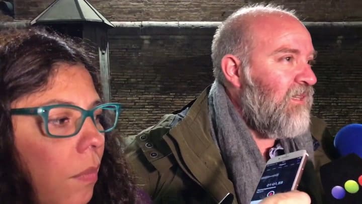 Los familiares de Santiago Maldonado luego de la reunión con el Papa