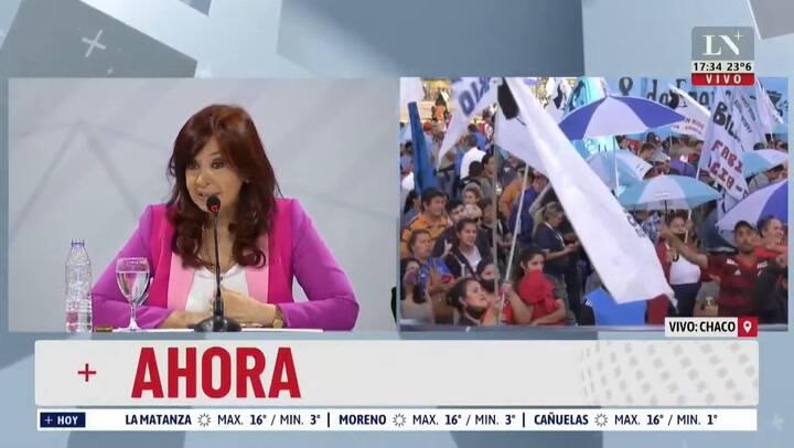 Cristina Kirchner: 'Yo hablo de tres mandatos'