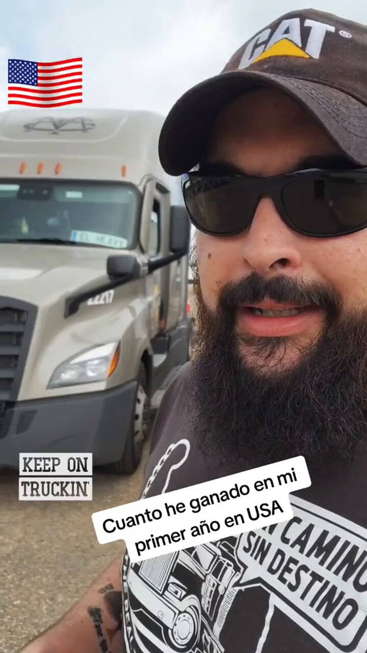 Es español y contó cuánto gana como camionero en EE.UU.