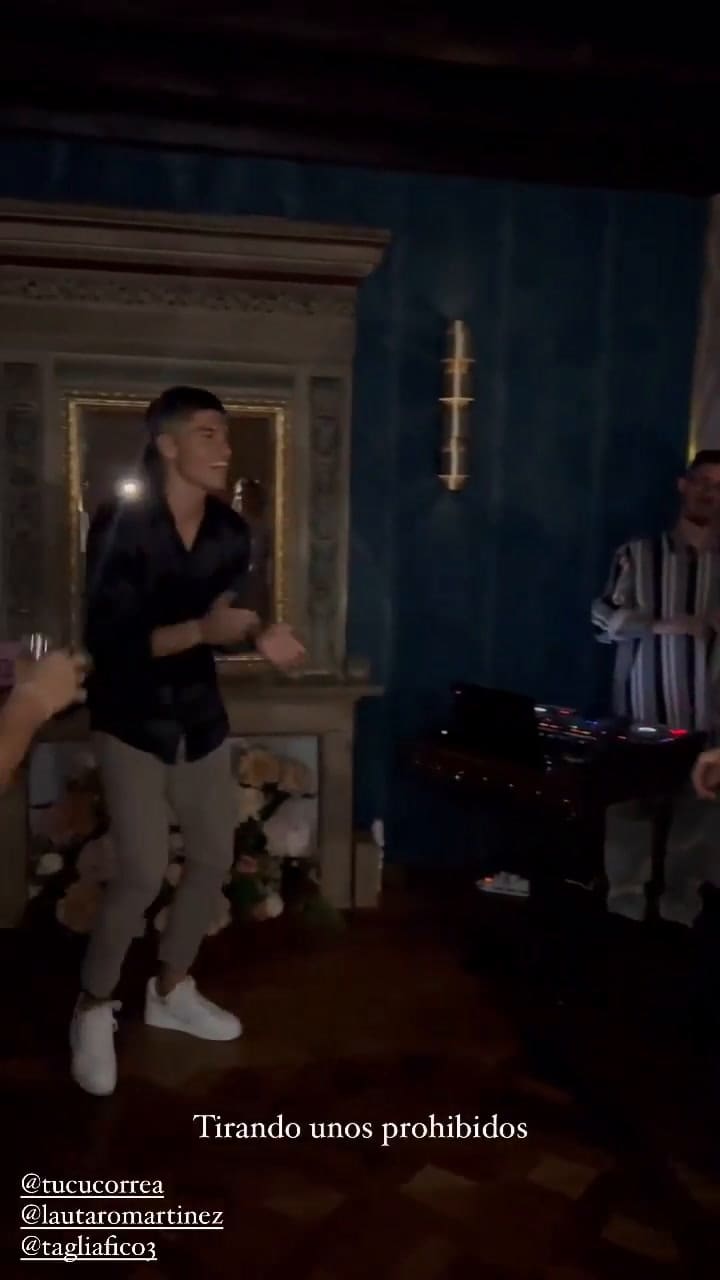 Campeones de fiesta: Martínez, Correa y Tagliafico bailaron al ritmo del DJ Fer Palacio