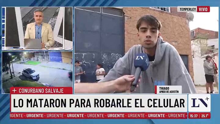 El testimonio de Thiago, amigo de Agustin Rivero, el joven de 21 anos asesinado en Lomas de Zamora
