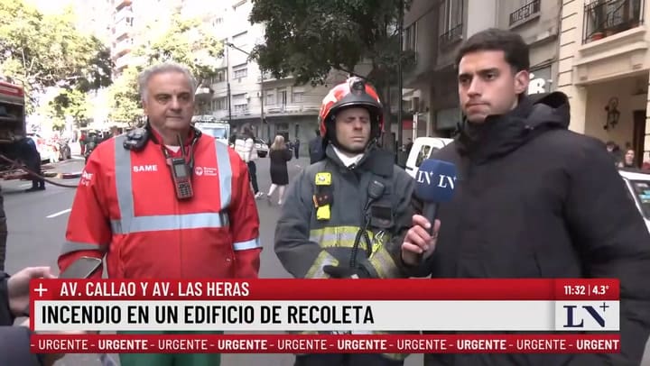 Incendio en Recoleta; habla un bombero