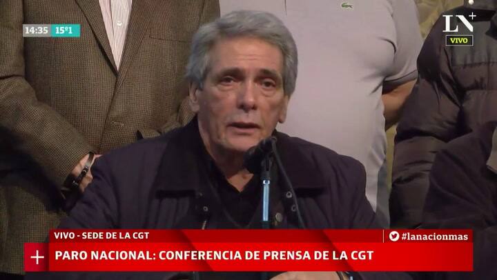 Acuña, sobre el paro de la CGT: 'La solución llega con respuestas del Gobierno'