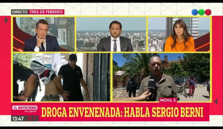 “Tienen que descartarla”: la recomendación de Sergio Berni a quienes “compraron droga en las últimas 24 horas”