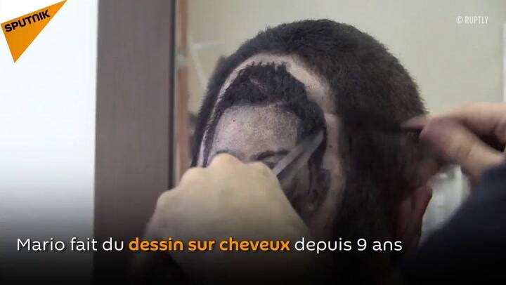 En Francia un hincha se hizo la imagen de la cara de Cristiano Ronaldo en la nuca - Fuente: YouTube