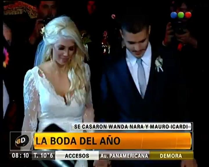 Así ingresaban Mauro Icardi y Wanda Nara a su fiesta de casamiento