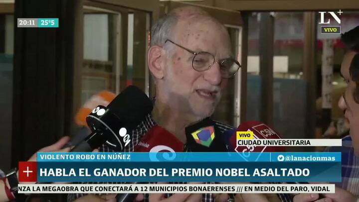 Habló el ganador del premio Nobel tras el asalto