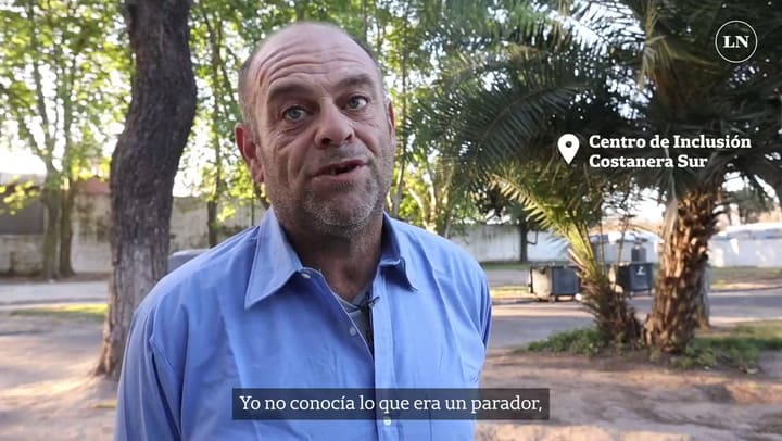 Gustavo vive en un parador hace dos meses