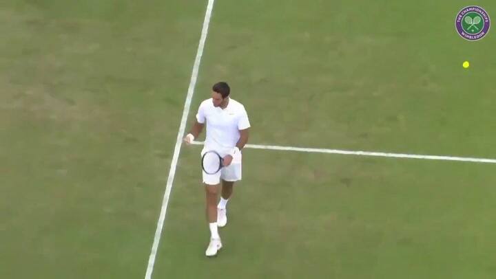 Así festejó Del Potro su triunfo ante Simon, que lo clasificó a cuartos - Fuente: Twitter