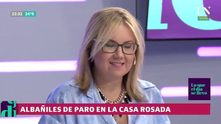 Albañiles de paro en la Casa Rosada por falta de pago