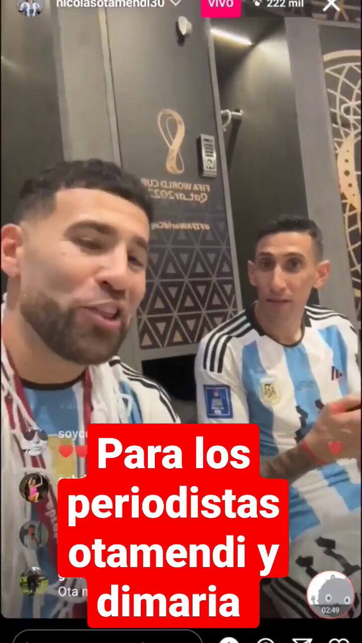 Qué lindos los archivos': el video de Otamendi y Di María que enfureció a Liberman
