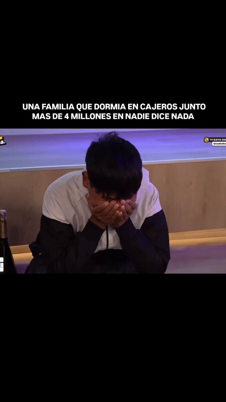 Emotiva colecta en Nadie Dice Nada: reunieron 4 millones de pesos para ayudar a una familia en situación crítica