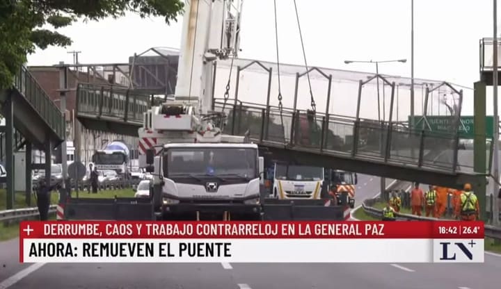 La remoción del puente sobre la avenida General Paz