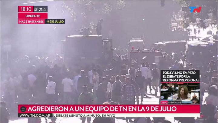 La agresión a Julio Bazán y el equipo de TN