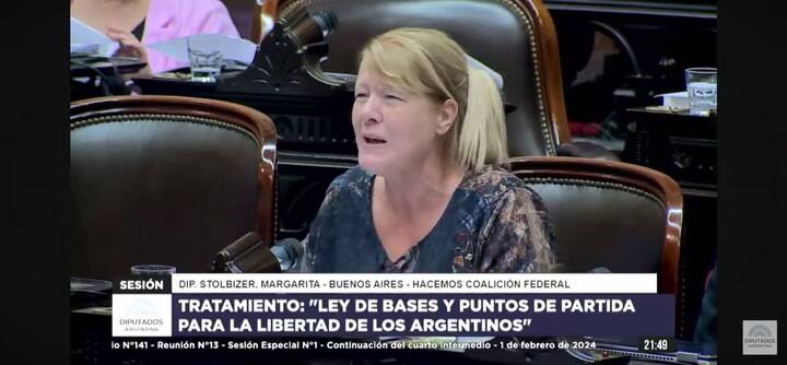 La contundente respuesta de Margarita Stolbizer a un diputado de Tierra del Fuego: “No se puede tolerar”