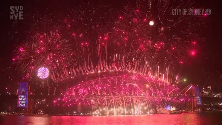 Los festejos de año nuevo en Sidney, Australia