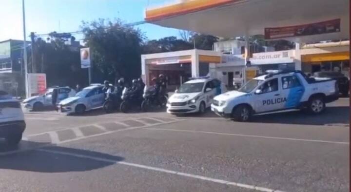 Protesta de policías bonaerenses en Ituzaingó