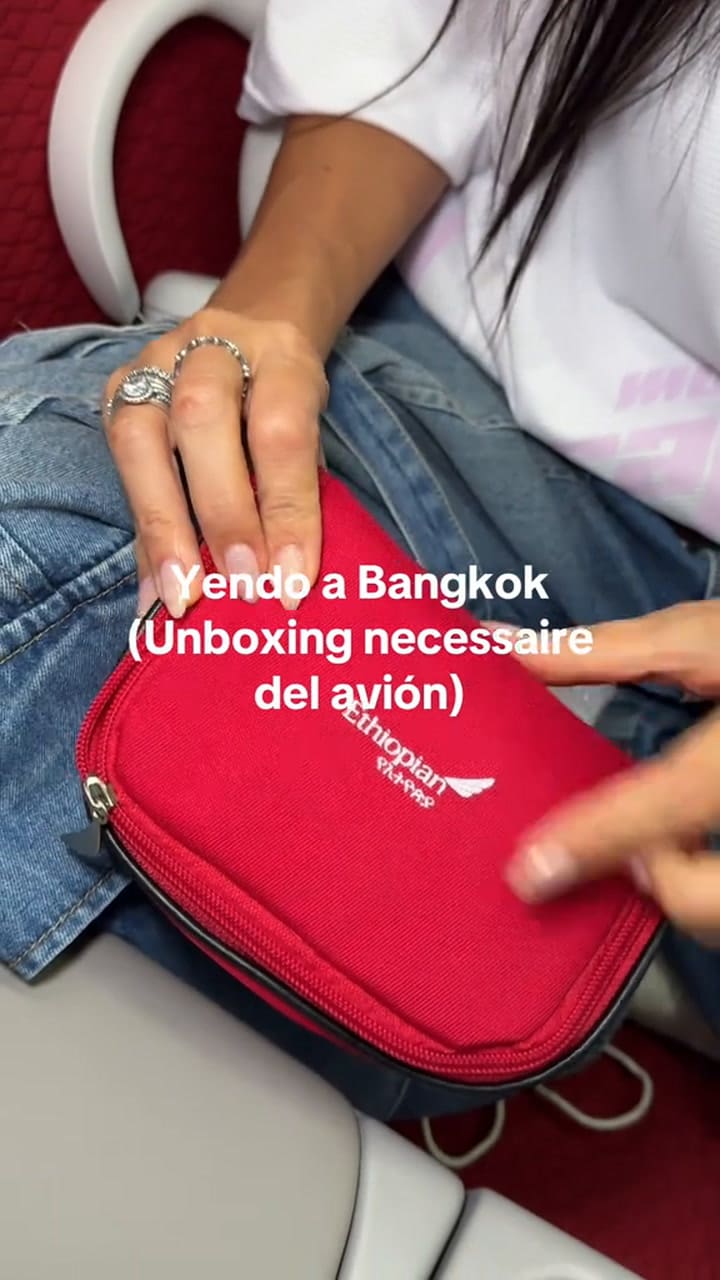 Zaira Nara mostró el contenido del exclusivo kit de viaje que le dieron