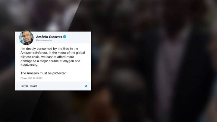 Brasil bajo presión internacional por los incendios en la Amazonía - Fuente: AFP