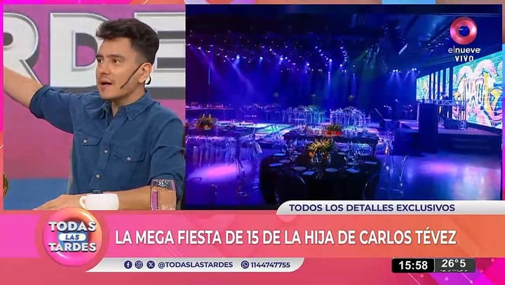 Los detalles de la fiesta de 15 de la hija de Carlos Tevez