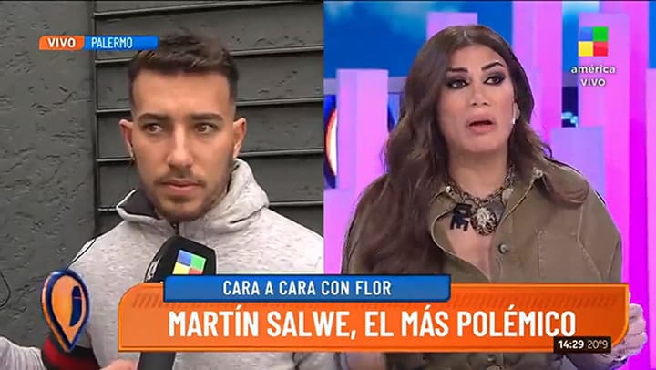 Flor de la V cruzó a Martín Salwe por sus polémicos tuits y él le pidió perdón