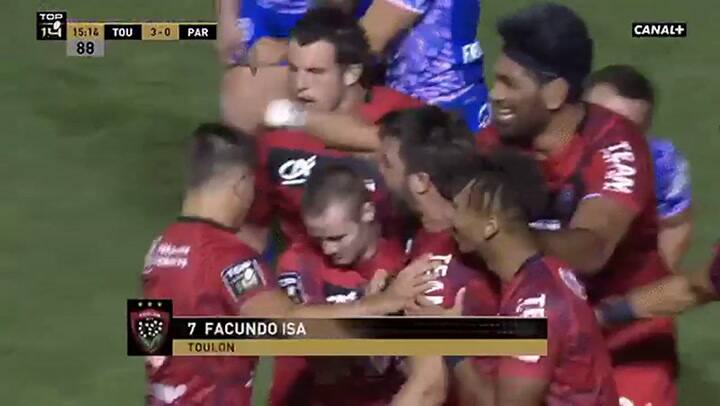 El try de Facundo Isa con Toulon