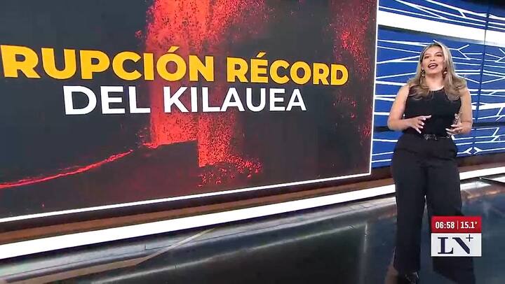 Impresionante erupcion del volcan Kilauea en Hawai