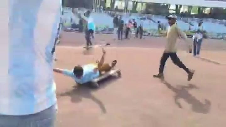 Incidentes en el estadio donde estuvo Messi