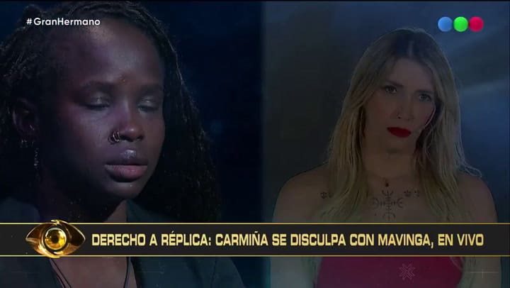 Mavinga aceptó las disculpas de Carmiña y se mostró abierta a tomar un café con ella