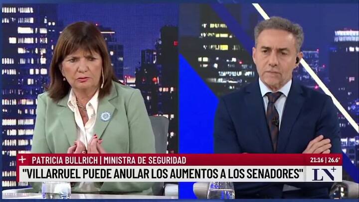 Bullrich redobló la apuesta contra Villarruel y reveló que Milei se indignó con su vice