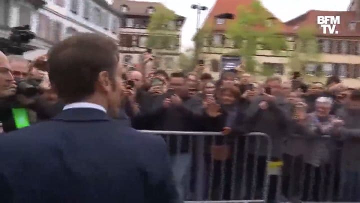 Así abucheaban a Emmanuel Macron
