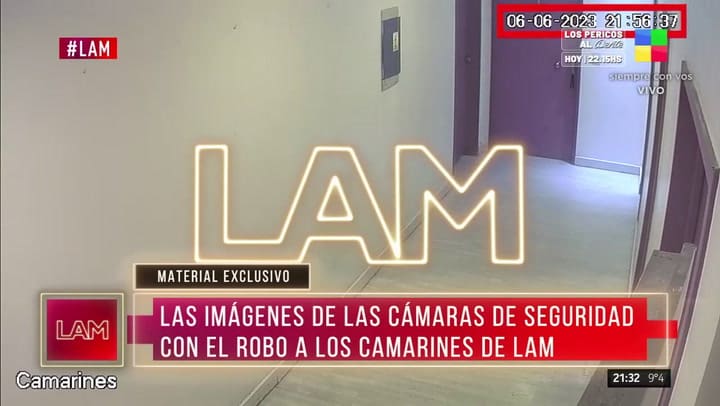 Las imágenes de las cámaras de seguridad del robo a LAM