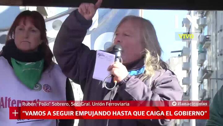 Sobrero: 'Vamos a seguir empujando por un plan de lucha hasta que caiga el Gobierno'