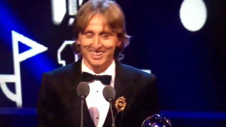 El discurso de Modric tras recibir el premio The Best - Fuente: Twitter