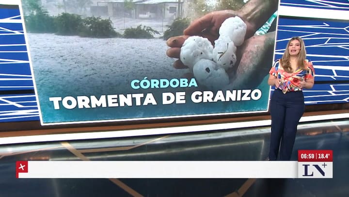 Una tormenta de granizo sacudio Cordoba