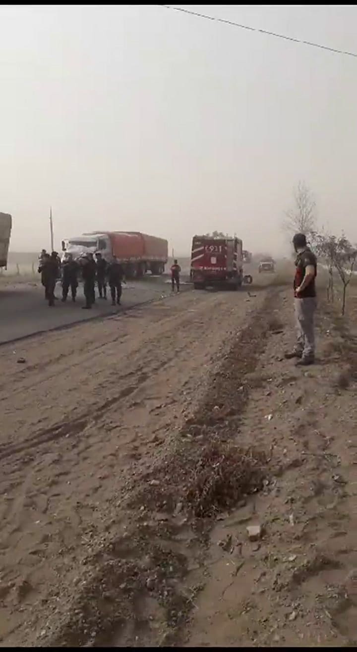 Destrozos en mendoza por el Zonda. Fuente: Asociación choferes unidos Mendoza